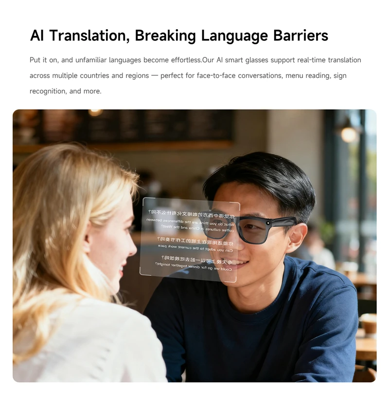 AI Glasses 4K 500W Camera Color-Changing Smart Translation Glasses Photography recording Waterproof Call Smart Sunglasses - Image 3