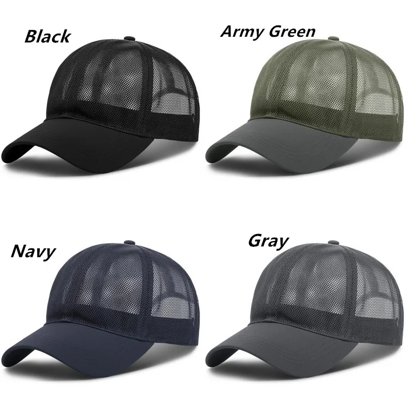 Summer Full Mesh Breathable Net Sports Cap Visors Running Cycling Riding Hiking Fitness Sunhat Outdoor Baseball Golf Cap Trucker - Image 3