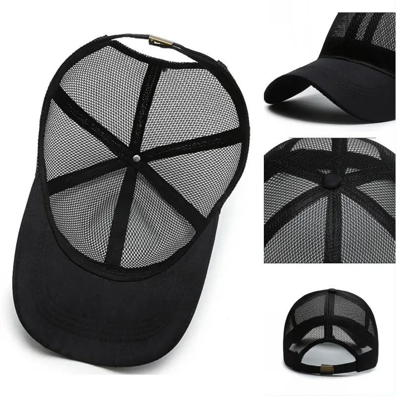 Summer Full Mesh Breathable Net Sports Cap Visors Running Cycling Riding Hiking Fitness Sunhat Outdoor Baseball Golf Cap Trucker - Image 6