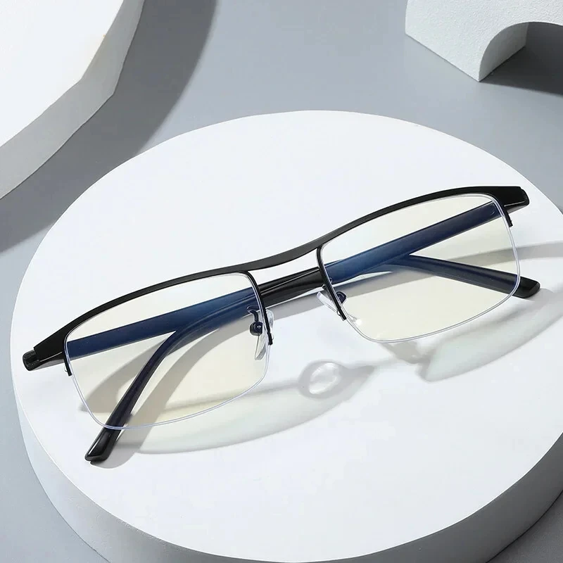 Progressive Multifocal Reading Glasses for Women and Men Anti-Blue Light Half Frame Bifocal Presbyopia Eyeglasses +100 To +400 - Image 6