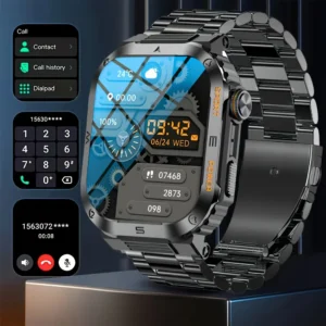 Rugged And Durable Military Smart Watch Ip68 Waterproof 2.01 '' HD Display Bluetooth Voice Smart Watch For Android IOS XIAOMI