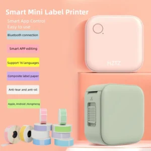 HZTZ Mini Label Printer Smart Pocket Self-adhesive Label Printer Bluetooth Price Label Sticker Maker For Home