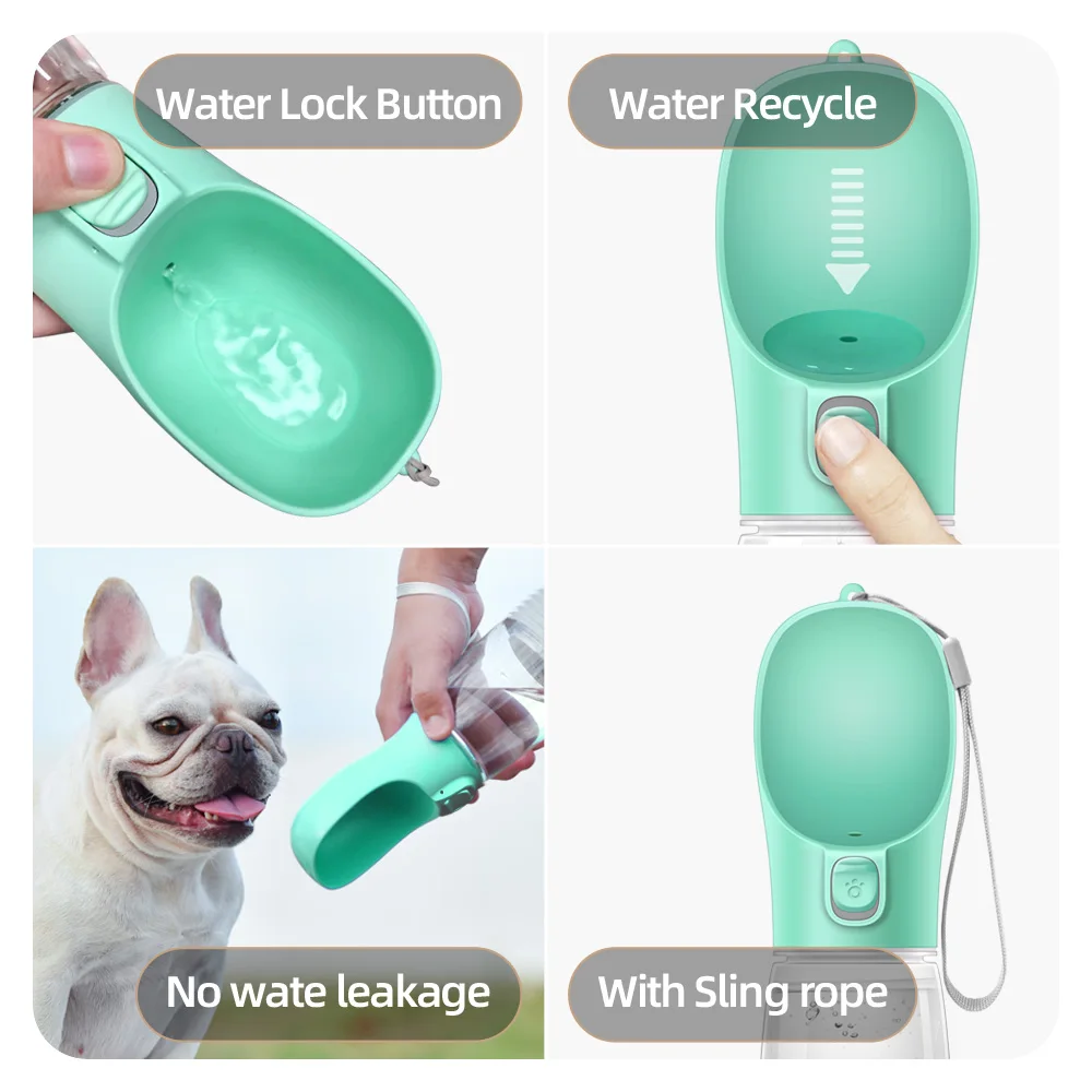 Dog Water Bottle For Pet Dogs Cats Water Feeder Bowls Outdoor Travel Leakproof Puppy Drinking Container Pug Chihuahua Labrador - Image 4