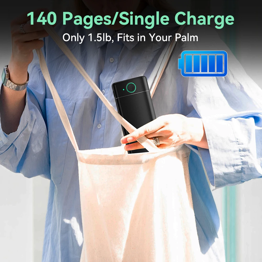 Phomemo M08F Wireless Thermal A4 Printer Bluetooth, Portable Label Maker for Home Office Shipping, Compatible iOS Android PC - Image 6