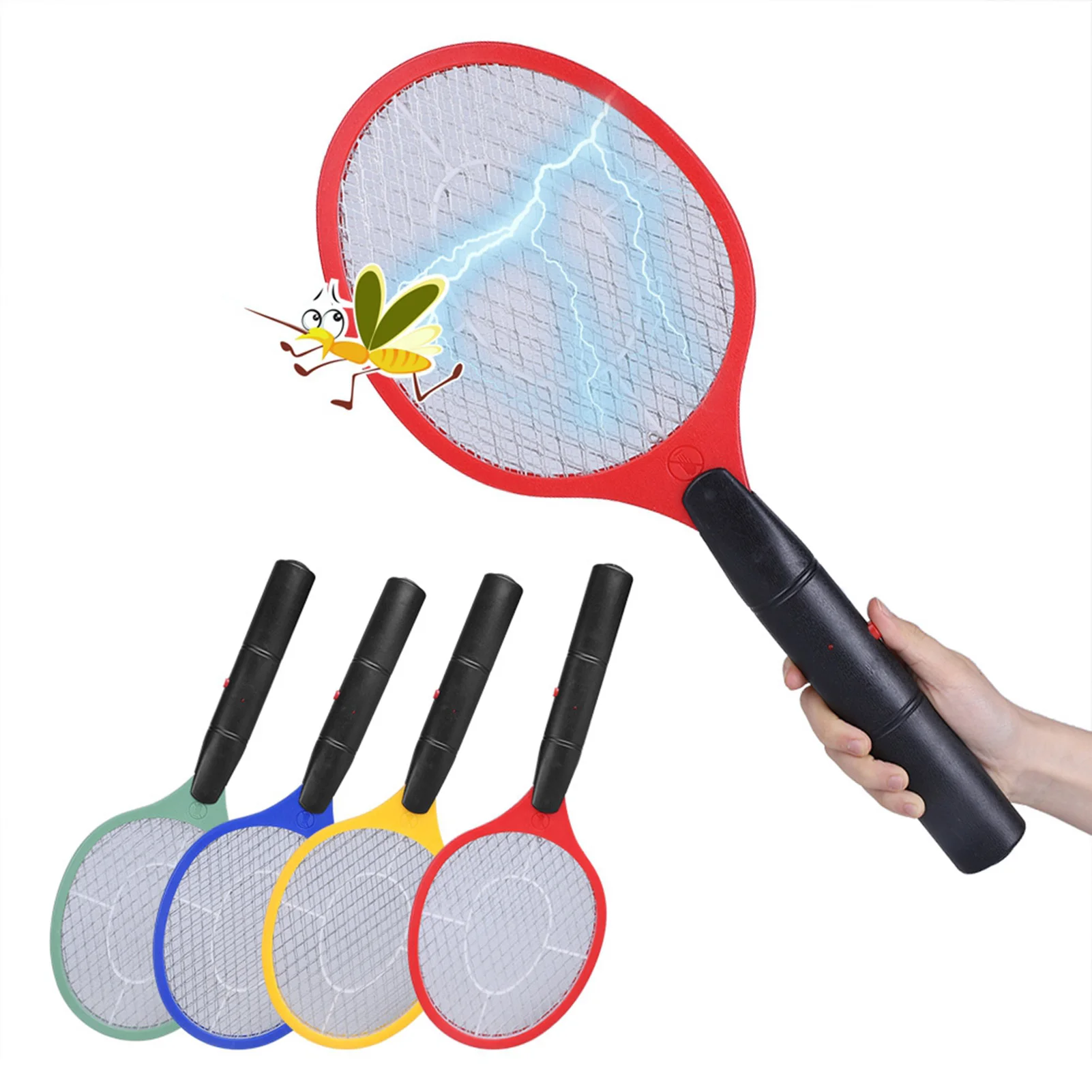 Cordless Battery Power Electric Fly Mosquito Swatter Bug Zapper Racket Insects Killer Bug Zapper Racket Battery Mosquito Swatter - Image 2