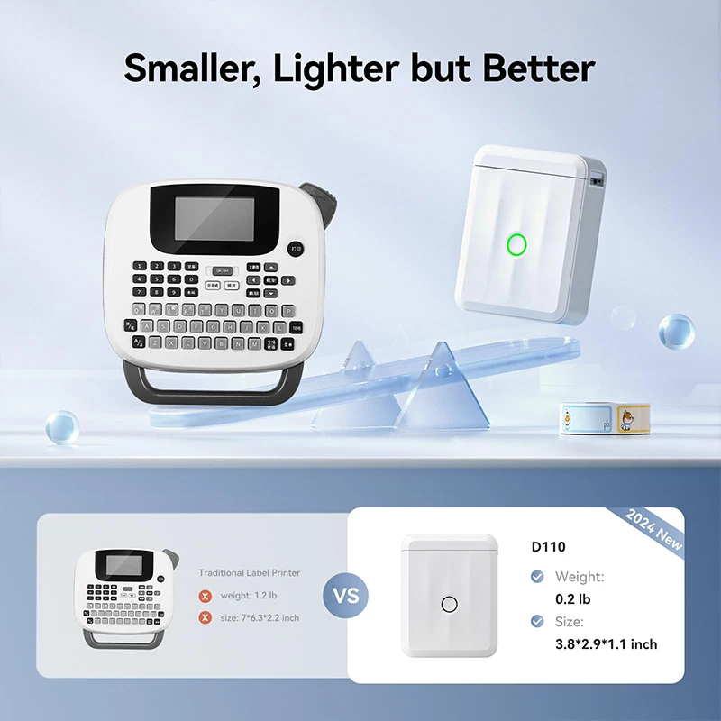 Niimbot D110 Wireless Mini Portable Printer Smart Label Printer Mobile Phone For Thermal Adhesive Sticker Labeling Maker Machine - Image 3