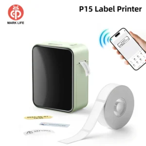 MarkLife P15 Thermal Label Printer Mini Portable Wireless Bluetooth-compatible Labeling Sticker Machine for Home Office
