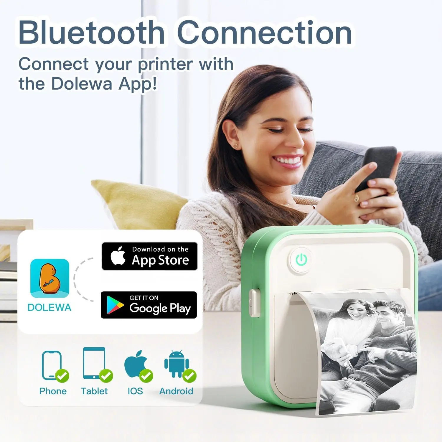 New D5 Label Printer Inkless Thermal Label Maker 12-57mm Paper Adjustable Sticker Pocket Mini Printer for Code Tag Journal - Image 2