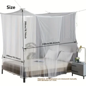 Large White Outdoor Camping Mosquito Net - Insect-Proof, Protective, Breathable, and Portable Bedroom, Hammock, and Tent Use