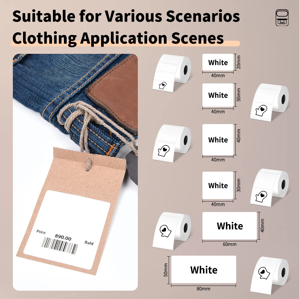 Phomemo M110 Mini Portable Thermal Printer Self-adhesive Label Printer For 3/5/10 rolss Stickers Label Maker Printer Without Ink - Image 4