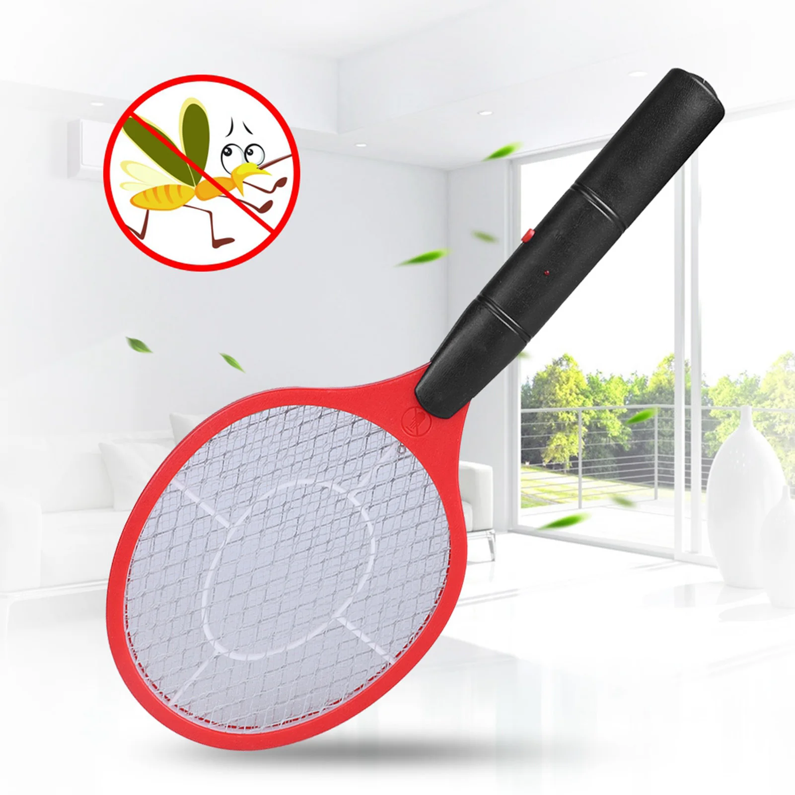Cordless Battery Power Electric Fly Mosquito Swatter Bug Zapper Racket Insects Killer Bug Zapper Racket Battery Mosquito Swatter - Image 5