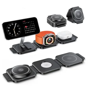 3 in 1 Wireless Charger Magnetic For iPhone 16 15 14 13 12 Fast Charging Station Dock For Apple Watch 10 9 8 7 6 5 For Airpods