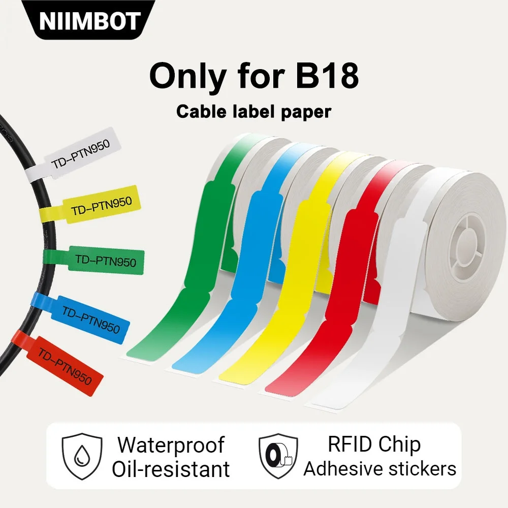 Wireless portable printer color label printer NIIMBOT B18 thermal transfer technology ribbon printing multi-color printing - Image 4