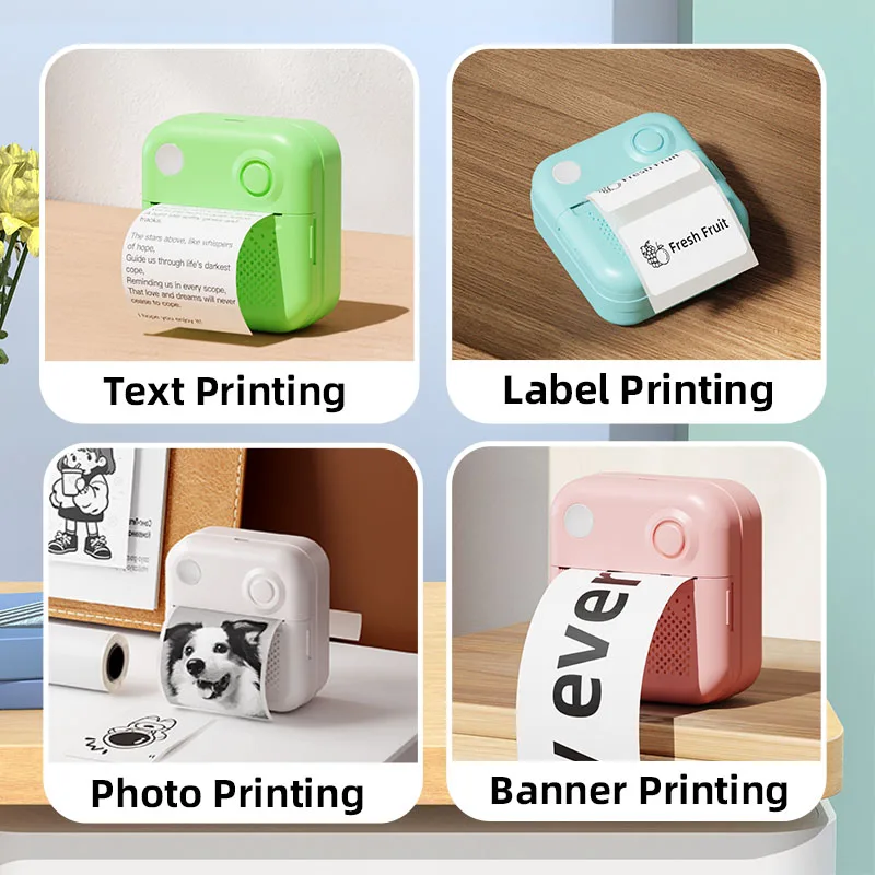 Dolewa D3 Portable Printer Thermal Paper Stickers Paper Mini Printers Labels Maker Printer for Error Printing Photo Printing - Image 6