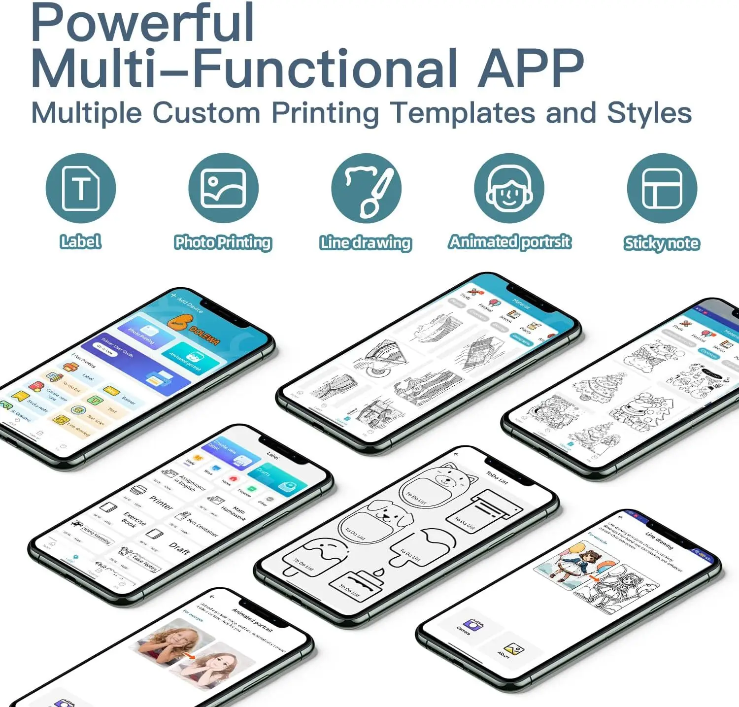 New D5 Label Printer Inkless Thermal Label Maker 12-57mm Paper Adjustable Sticker Pocket Mini Printer for Code Tag Journal - Image 3