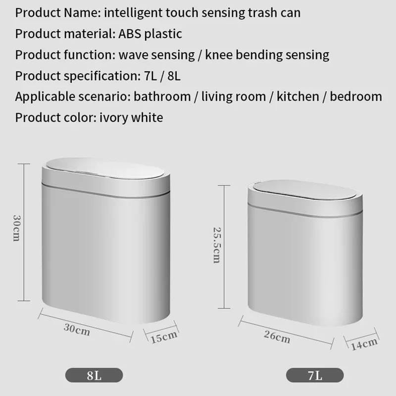 Automatic Smart Sensor Trash Can, for Kitchen, Toilet - Image 6