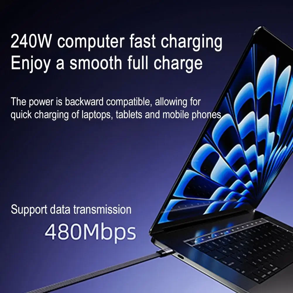 New Type C-C Foldable Fast Charging Cable with Elbow - Image 3
