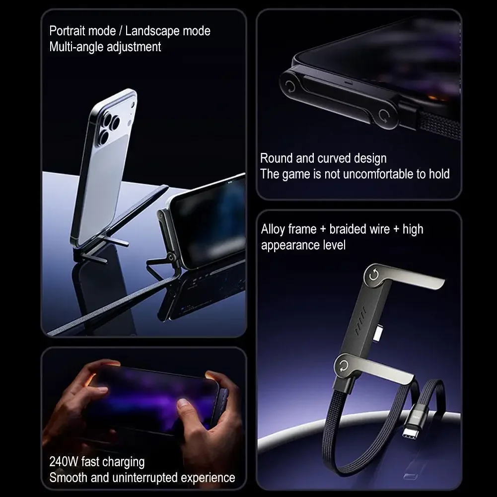 New Type C-C Foldable Fast Charging Cable with Elbow - Image 5
