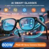New 800W HD Camera AI Smart Glasses Men 100+ Languages Translation Glasses 1080P Video Record Music Player Call Sunglasses Woman