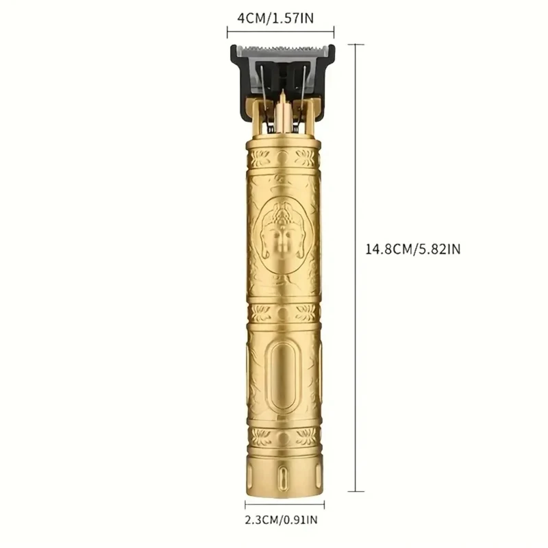 Electric Hair Clipper for Men Professional Barber Shaver Beard Trimmer Dragon Buddha Design Body Hair Cutting Machine USB - Image 4