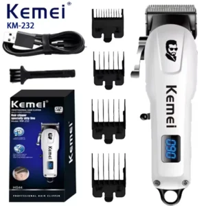 Kemei KM-232 Professional Hair Cutting Machine Electric Hair Clipper Cordless Trimmer for Men Rechargeable Shaver Styling Tool