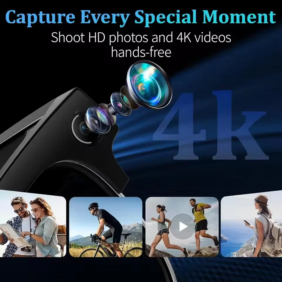 2026New 4K 8MP Camera AI-Smart Glasses Voice Assistant Translation Video Recording Waterproof Bluetooth Call Audio Smartglasses - Image 4