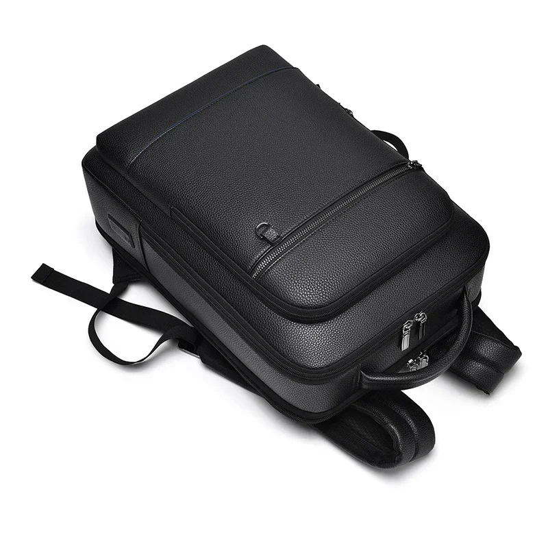 Executive Backpack Men PU Leather Satchel USB Charging Briefcase Office Travel Laptop Office Business Shoulder Back Pack Male - Image 5