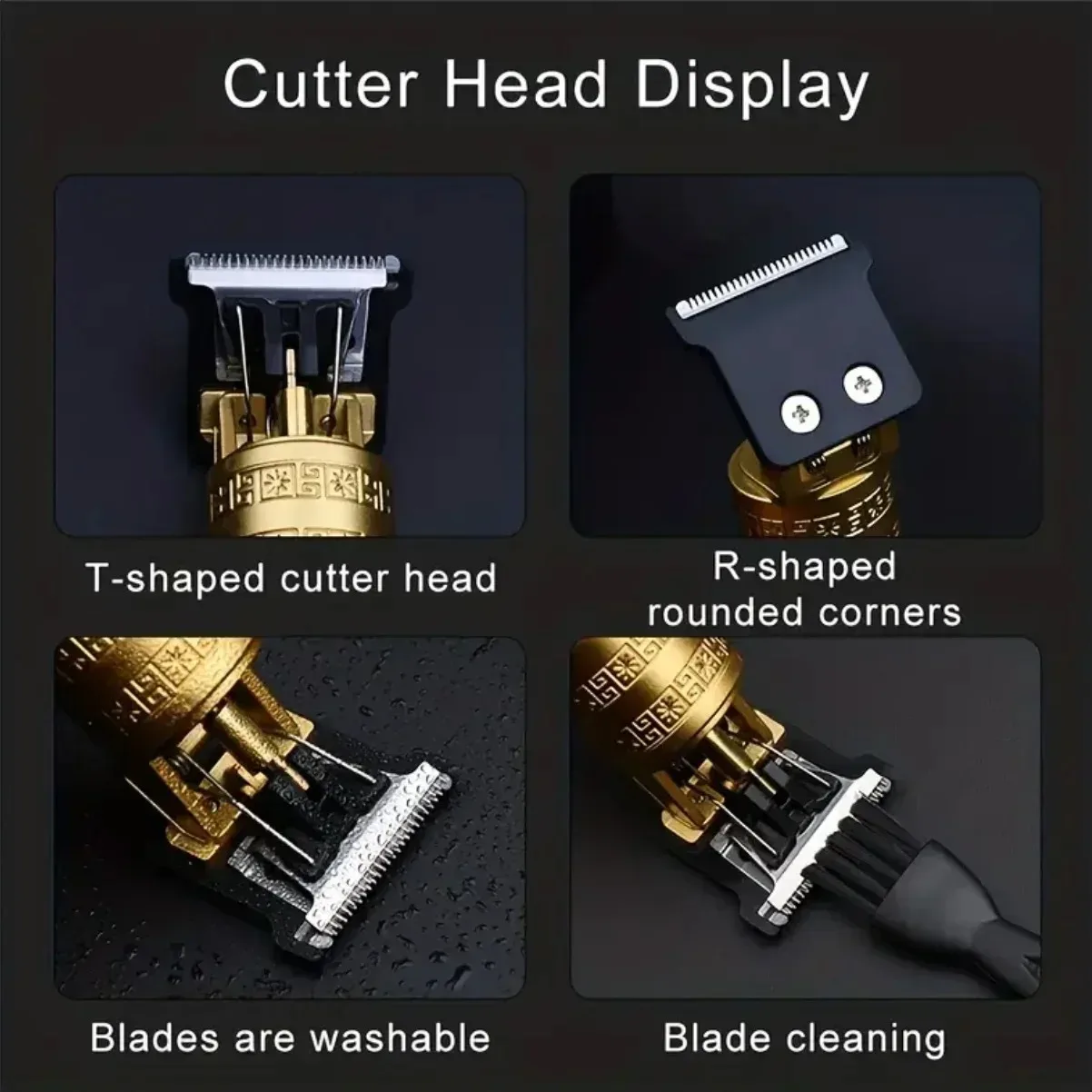 New Shaver Men's Retro Hair Cut T9 Professional Hair Cutting Machine Rechargeable Beard Shaver Electric Hair Clipper Trimmer - Image 5