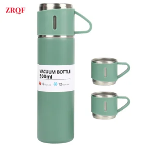 500ml Vacuum Insulated Bottle with Cup Stainless Steel Vacuum Flask Thermos Bottle Outdoor Thermal Insulation Cooffee Cup