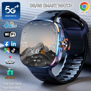 2026 Fashion Smart Watch 5G/4G Full Network AMOLED 2.40 Screen Video Call 2100mAh 16GB+256GB RAM Google Play WIFI GPS Smartwatch