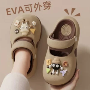 Men's flip-flops, anti-slip, anti-odor, cute children-parent outdoor slippers, beach slippers
