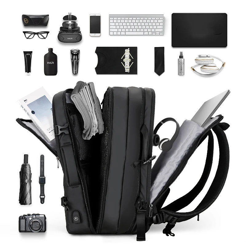 Mark Ryden 17 Inch Laptop Man Backpack USB Charging Multi-layer Space Travel Bag Business Male Anti-Theft Mochila - Image 4