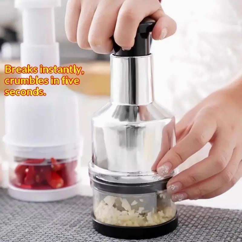 Hand Manual Mincer Garlic Press Chopper Vegetable Slicer 304 Stainless Steel Garlic Press Crusher Onion Cutter Kitchen Tool - Image 3