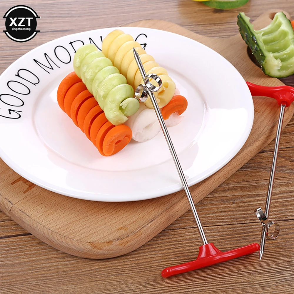 1pc Vegetables Spiral Knife Potato Carrot Cucumber Salad Chopper Easy Spiral Screw Slicer Cutter Spiralizer Kitchen Tools - Image 2