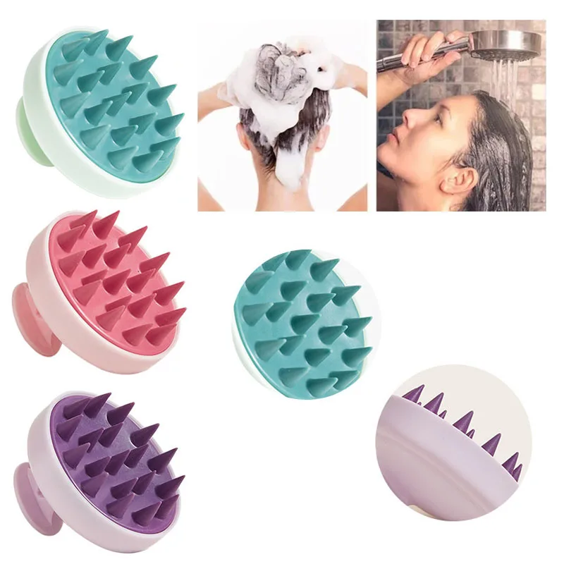 1/2/3 Silicone Head Wash Clean Care Head Scalp Massage Comb Shower Brush Bath Spa Anti-Dandruff Shampoo Salon Hairdressing Tools