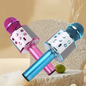 Wireless Karaoke Microphone Bluetooth Speaker, Multi-Function Controls 5-in-1 portable Handheld Mic for singing For Party