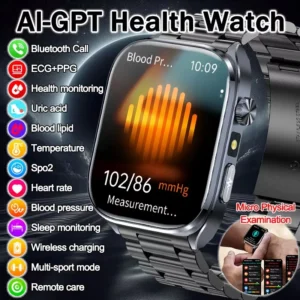 2026 New AI Health Care Accurate detection ECG SmartWatch Blood Pressure lipids Uric Acid Analysis Bluetooth Call Smart Watches