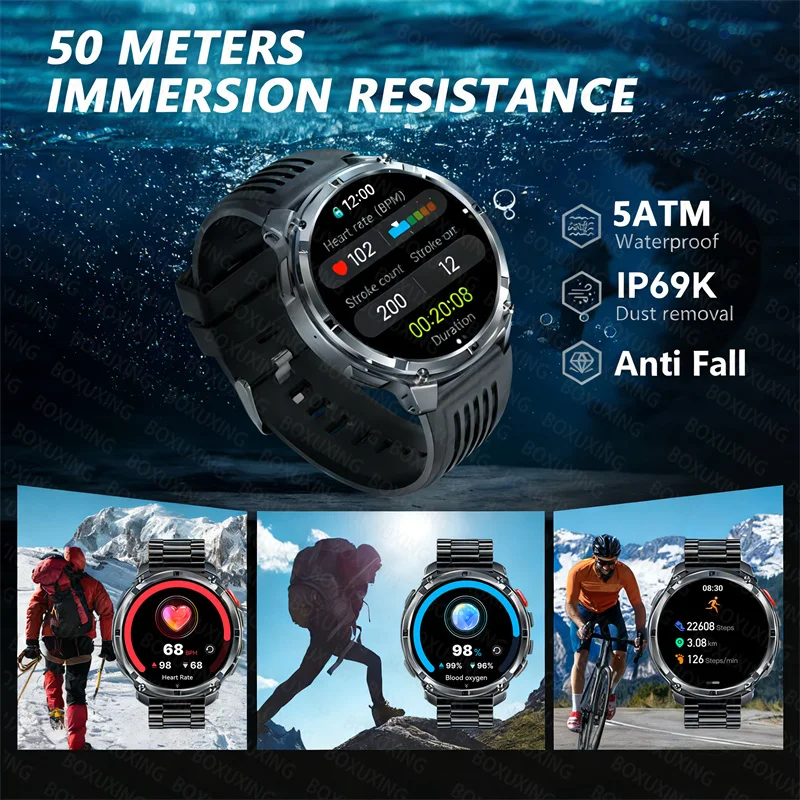 2026 New T-Rex3 Pro 1100mAh Battery Smart Watch GPS path 5ATM Waterproof Sports Run tracker Outdoors Compass Military Smartwatch - Image 4