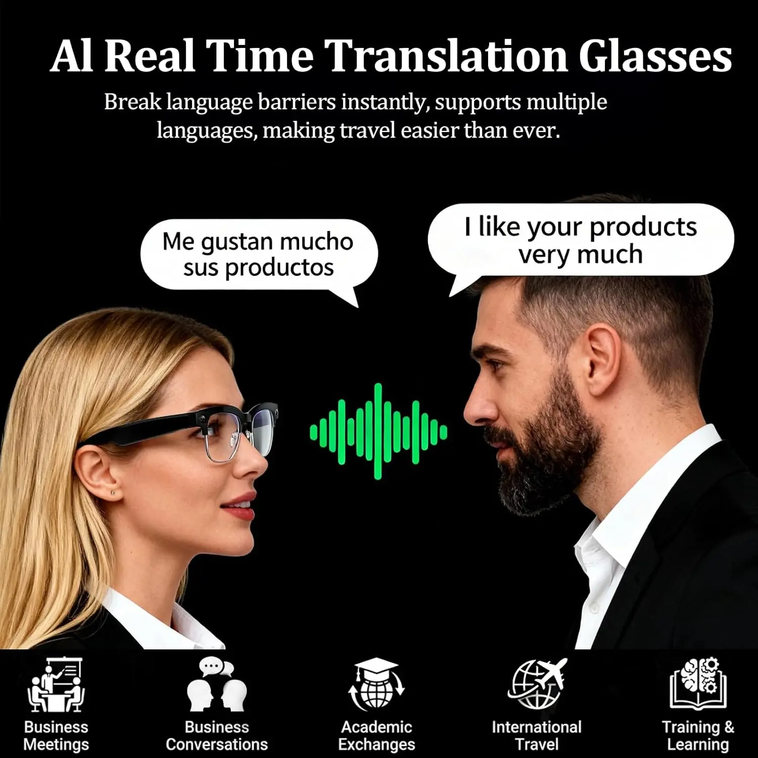 2026New 4K 8MP Camera AI-Smart Glasses Voice Assistant Translation Video Recording Waterproof Bluetooth Call Audio Smartglasses - Image 5