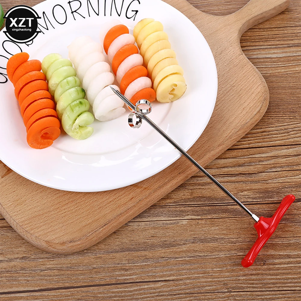 1pc Vegetables Spiral Knife Potato Carrot Cucumber Salad Chopper Easy Spiral Screw Slicer Cutter Spiralizer Kitchen Tools - Image 4