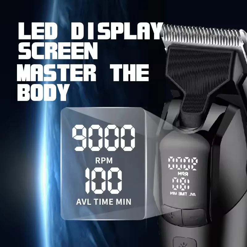 Kemei KM-1858 9000RPM 10W Hair Clipper,KM-264 Rechargeable Electric Trimmer,Original KM-T95 Shaver For Men Barber Clippers Kit - Image 2