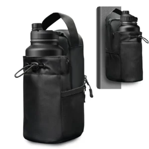 Magnetic Gym Bag with 3 Magnets for Women and Men, Magnetic Water Bottle Holder with Strap and Phone Pocket