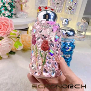 260ml Luxury Diamond Stainless Steel Insulation Thermos Bottle Portable Mini Vacuum Flask Water Bottle Coffee Cup Mug Pocket Cup