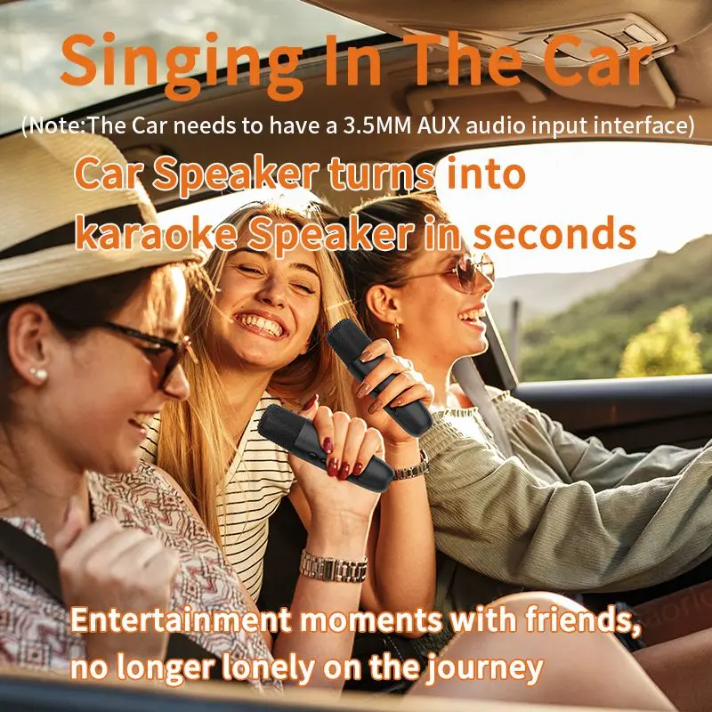 Wireless Karaoke Companion Bluetooth 5.3 Dynamic Microphone KTV DSP Mixer System 3.5MM AUX Type-C Amplifier Host For Speaker Car - Image 4