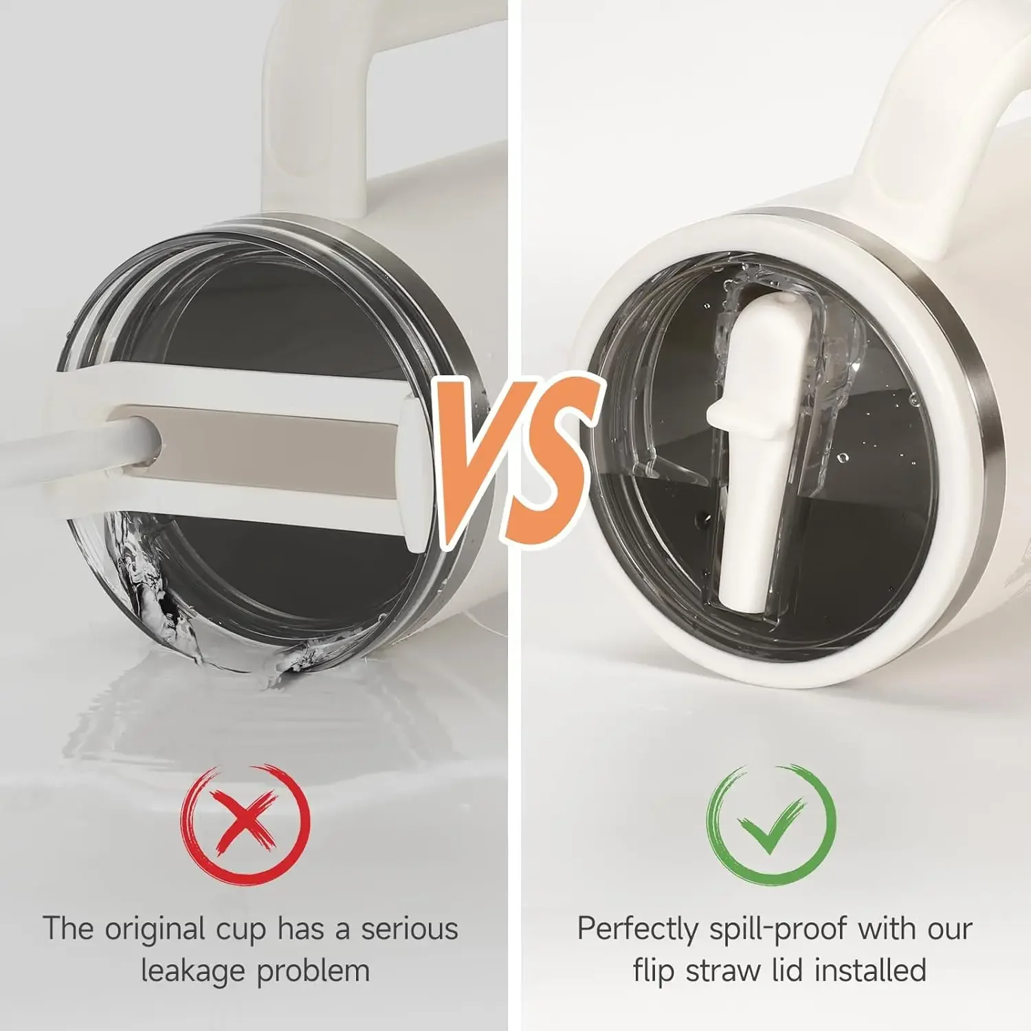 40oz Lid for Stanley Flip Straw Leak Proof Spill-proof Cup Cover Tumbler Lid Replacement for Stanley Cup Accessories Straw Cover - Image 4