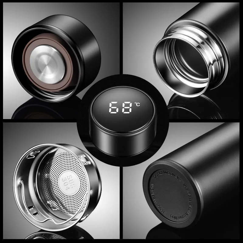 500ML Intelligent Temperature Stainless Steel Thermos Bottle Sports Water Cup Car Insulated Cup Thermal Mug Travel Vacuum Flasks - Image 5