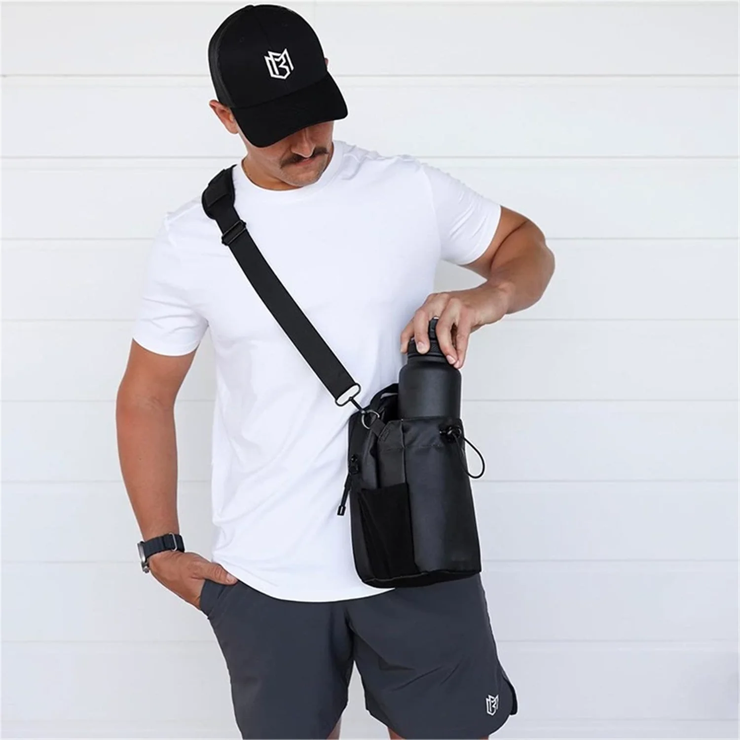 Magnetic Gym Bag Large Capacity Magnetic Carrier Bag With Phone Pocket Portable Gym Water Bottle Pouch Gym Accessories Organizer - Image 4