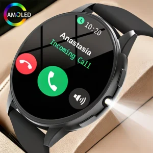 New 2026 Model, Fashionable Round Smartwatch, Full-Touch HD Screen, Wireless Calling, Multiple Sports Modes, Music Control
