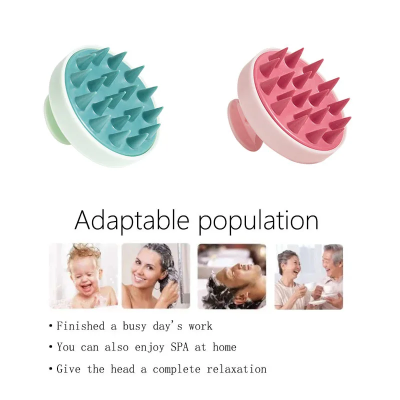 1/2/3 Silicone Head Wash Clean Care Head Scalp Massage Comb Shower Brush Bath Spa Anti-Dandruff Shampoo Salon Hairdressing Tools - Image 2