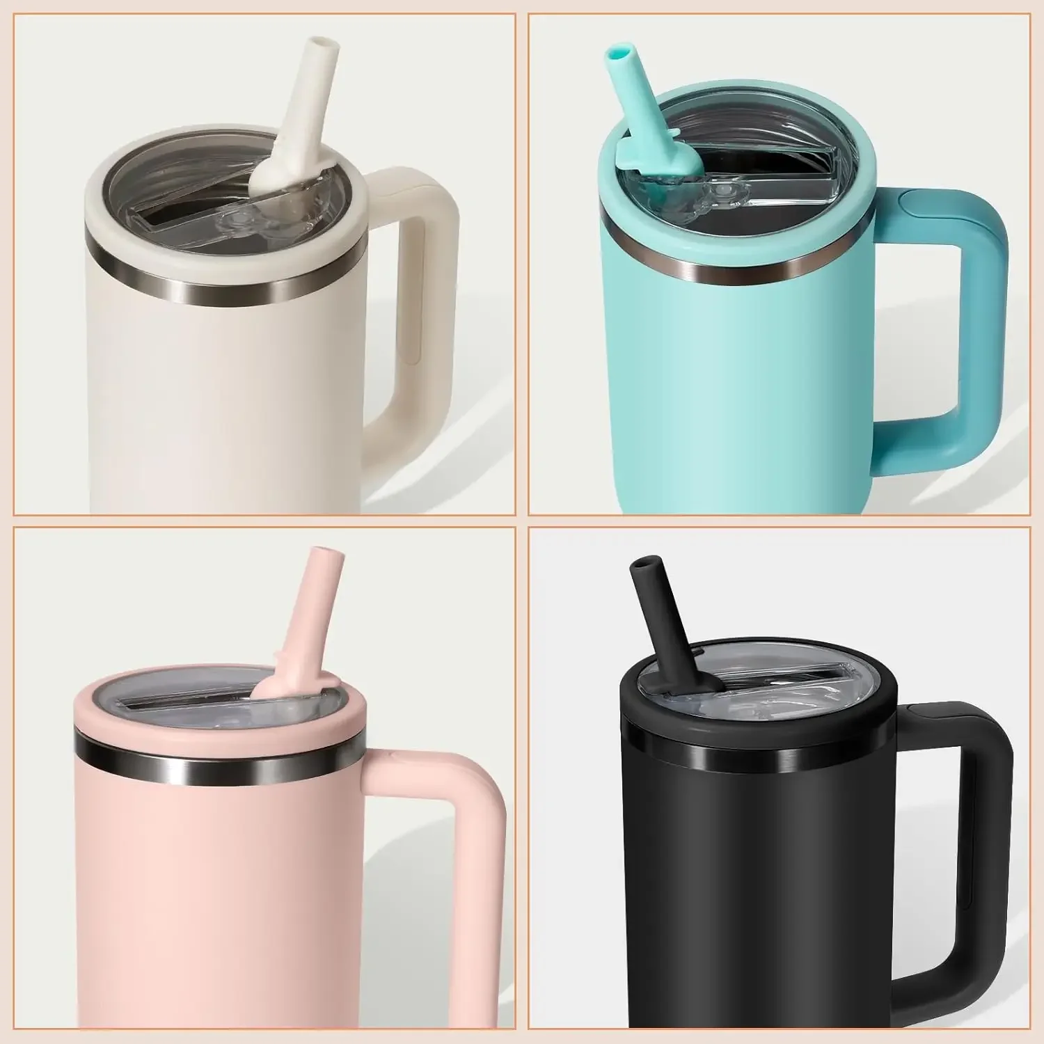 40oz Lid for Stanley Flip Straw Leak Proof Spill-proof Cup Cover Tumbler Lid Replacement for Stanley Cup Accessories Straw Cover - Image 5